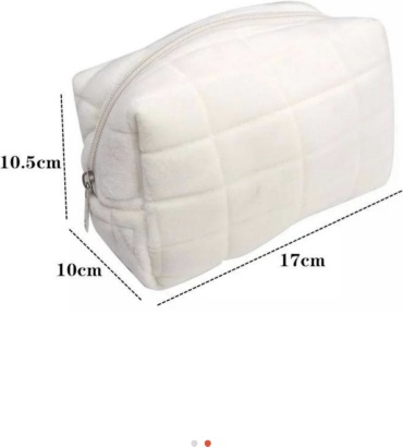 Косметичка текстиль белый 10.5X17 см