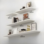 Полка 517943037, 120х20x2 см, белый