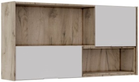 Полка QazNord №26, 140х26.8x70 см, белый, светло-коричневый