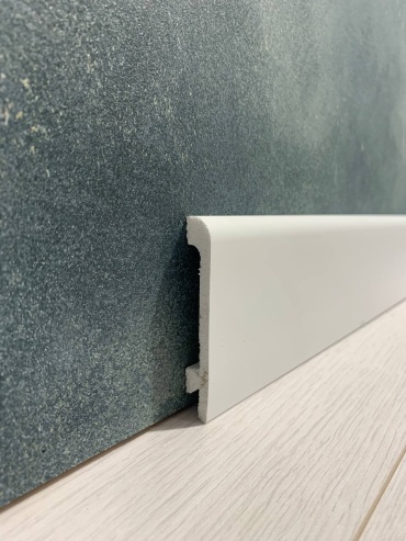 Decorkz плинтус DKZ 706 цвет белый, 2000х13х80 мм