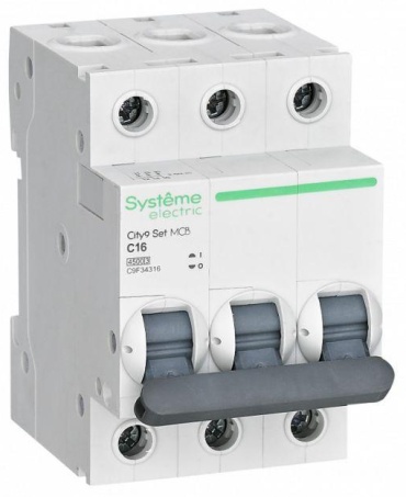 Systeme electric автоматический выключатель 3P 16 A, 4.5 кА, 380 В
