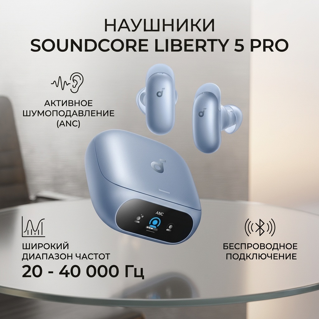 Наушники Soundcore Liberty 5 Pro Blue синий