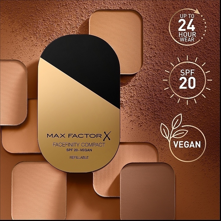 Пудра Max Factor Facefinity Compact FDT SPF20 кремовая 03 Natural бежевый
