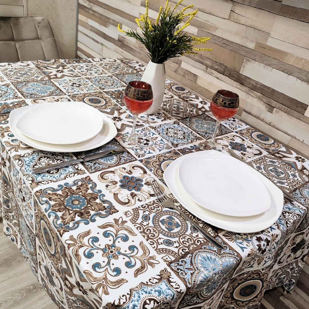 Скатерть With love A.B. 220x160 см, хлопок, дак, 1 шт