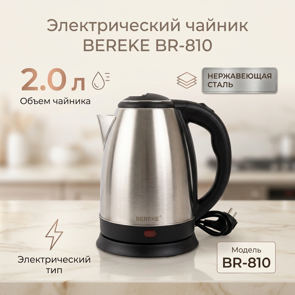 Чайник 30329723_067317240 2 л, алюминий, нержавеющая сталь