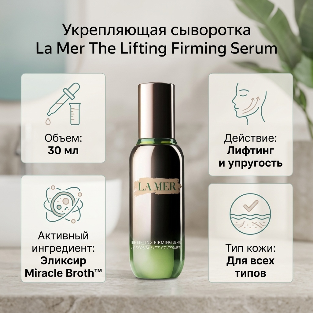 LA MER сыворотка Укрепляющая сыворотка с эффектом лифтинга The Lifting Firming Serum для лица 30 мл