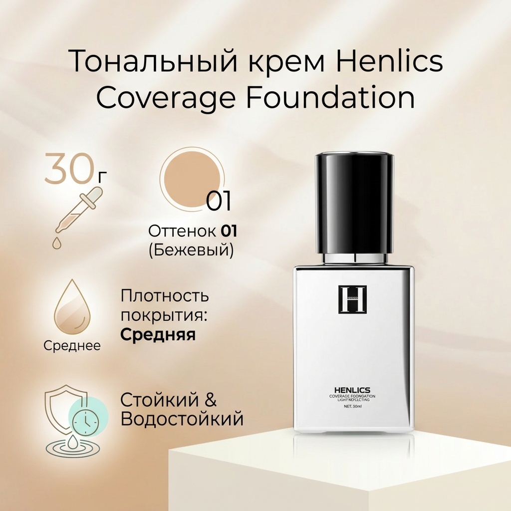 Aljan Тональный крем Хэнликс тональный крем 01 30 г