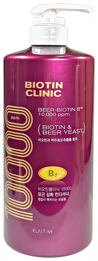 Elastine кондиционер Biotin Clinic Biotin&Beer Yeast Conditioner Питательный Кондиционер для Волос с Биотином 1000ml 1000 мл