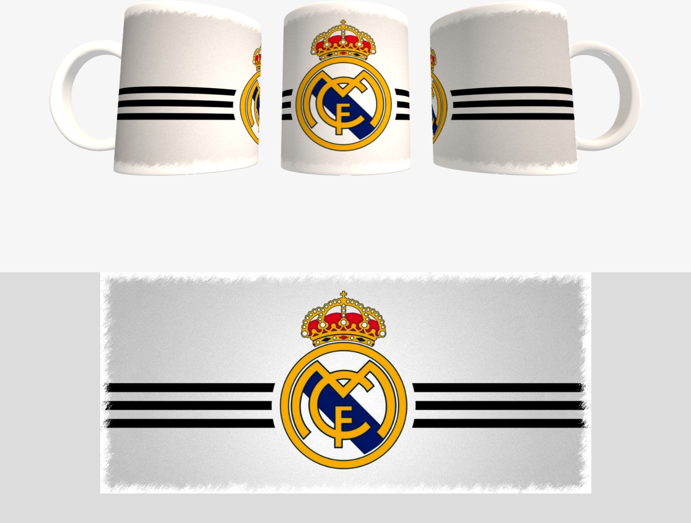 Кружка футбол, Реал Мадрид, Real Madrid, 300 мл, стеклокерамика, 1 шт.