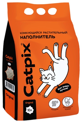 Catpix наполнитель для кошачьего туалета комкующийся 10 л