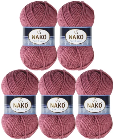 NAKO Sport Wool 327 Амрантовый (327) 120 м 100 г