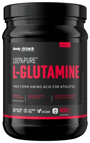 Аминокислота Body Attack 100% Pure L-Glutamine 400 грамм нейтральный 400 г