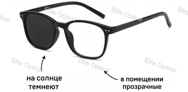 Elite Optical N.K.Karl корригирующие Фотохромные очки хамелеон SAW черный -2.50