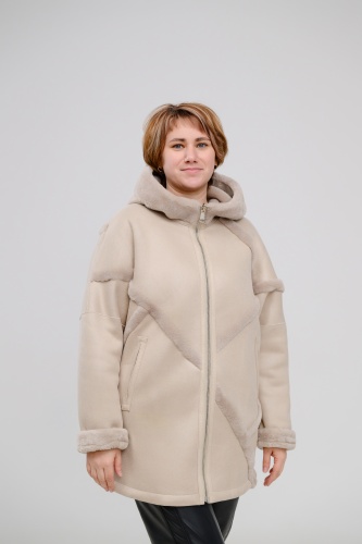 Дубленка Bogema Store бежевый