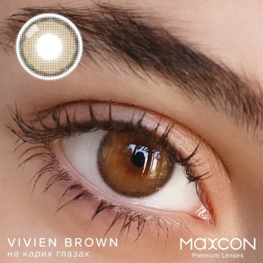 Контактные линзы MAXCON Vivien Brown -2 кривизна 8.6 на три месяца 2 шт