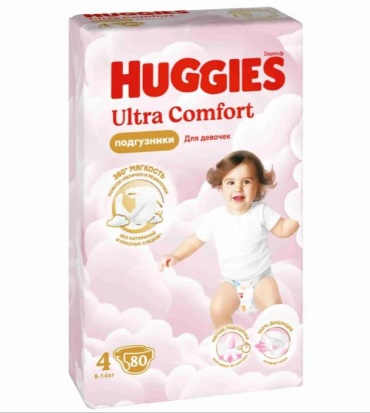 Подгузники Huggies Huggies Ultra Comfort 4 (8-14 кг) 80 шт 4, 80 шт