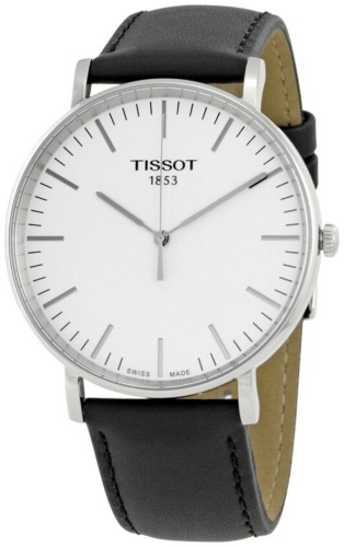 Кварцевые Tissot T1096101603100 Everytime Silver Dial Black нержавеющая сталь