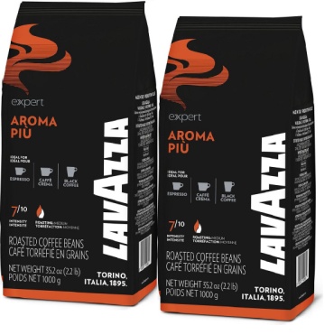 Кофе Lavazza Aroma Piu зерновой 2 упаковки по 1000 г