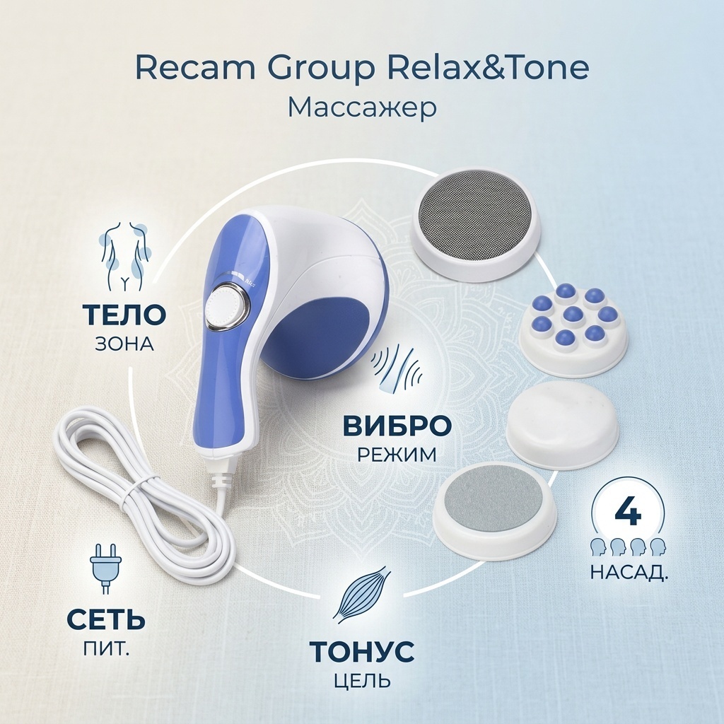 Массажер Recam Group Relax&Tone ручной вибрационный