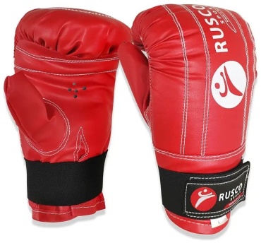 Боксерские перчатки RuscoSport 12 oz красный