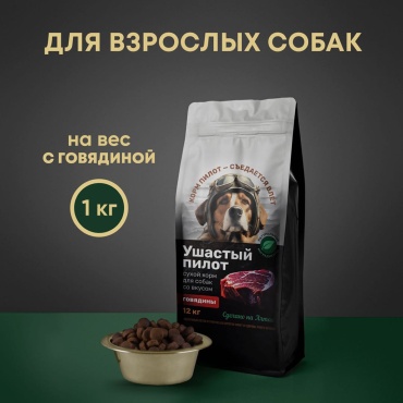 Ушастый Пилот с говядиной 1 кг
