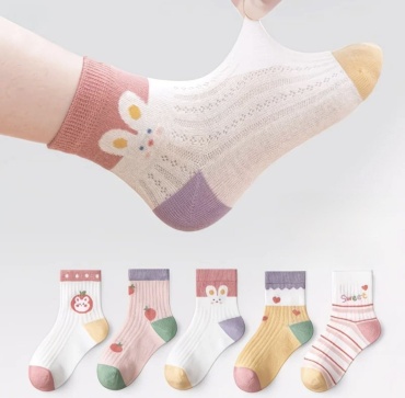 Носки 30449127_416154350 5 пар белый, розовый 3-5 лет