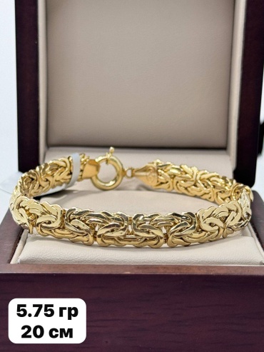 DARI GOLD 55586 длина 20 см, вес 5.75 г золото, плетение византийское
