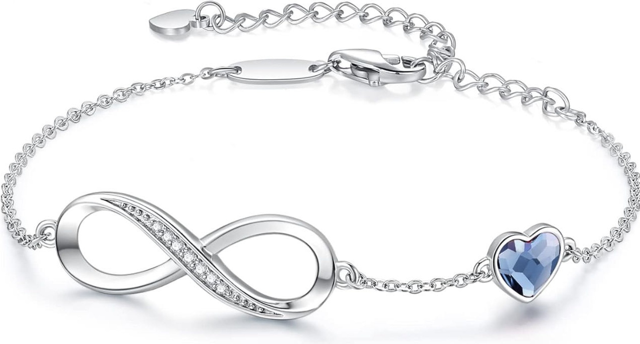 Браслет длина 10 см стекло, кристаллы Swarovski