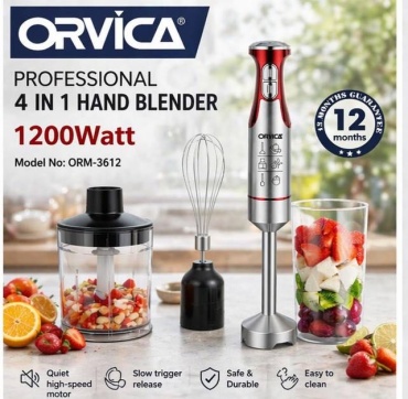 Блендер погружной Orvica ORM-3612 красный, серебристый