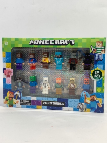 Minecraft Набор мини-фигурок Minecraft 5 см 12 шт