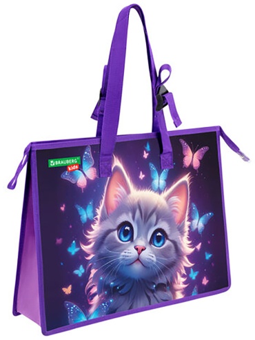 Папка-портфель Brauberg Curious cat, А3, мультиколор