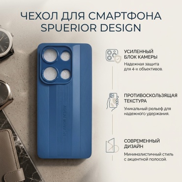 Чехол для Xiaomi Redmi Note 13 Pro 4G синий