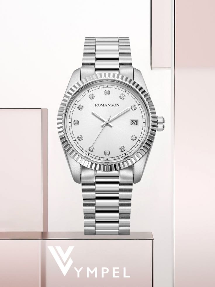 Кварцевые ROMANSON Romanze silver нержавеющая сталь