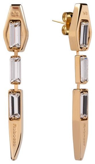 Серьги Rebecca бронза, кристаллы Swarovski