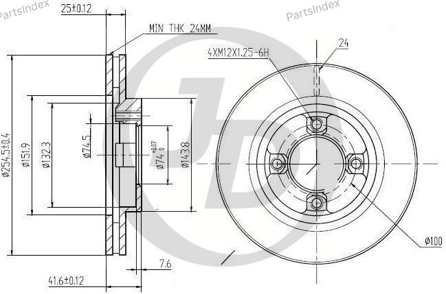 JD Диск Тормозной JBD0069