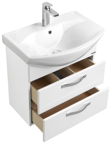 Тумба с раковиной Акватон 1A140001AA010 + 1WH207781, 47x54.2x30.9 см, белый