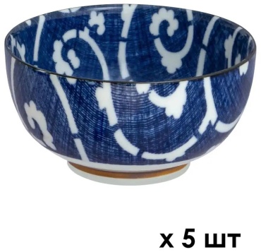 Салатник 16х16 см, фарфор, костяной фарфор, 5 шт