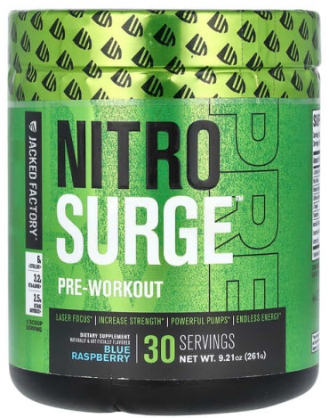 Jacked Factory Nitro Surge, перед тренировкой blue raspberry