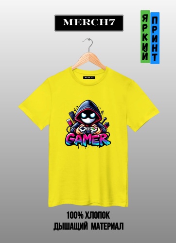 Футболка MERCH7 GAMER желтый