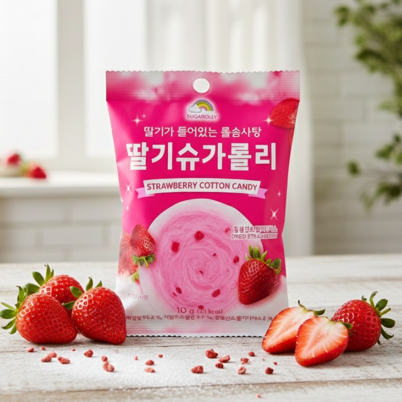Sugarolly cахарная вата со вкусом клубники 10 г