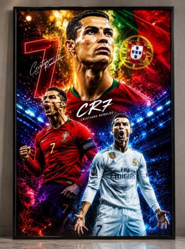 3D-картина Cristiano Ronaldo в раме Assel Luxe 70x50 см