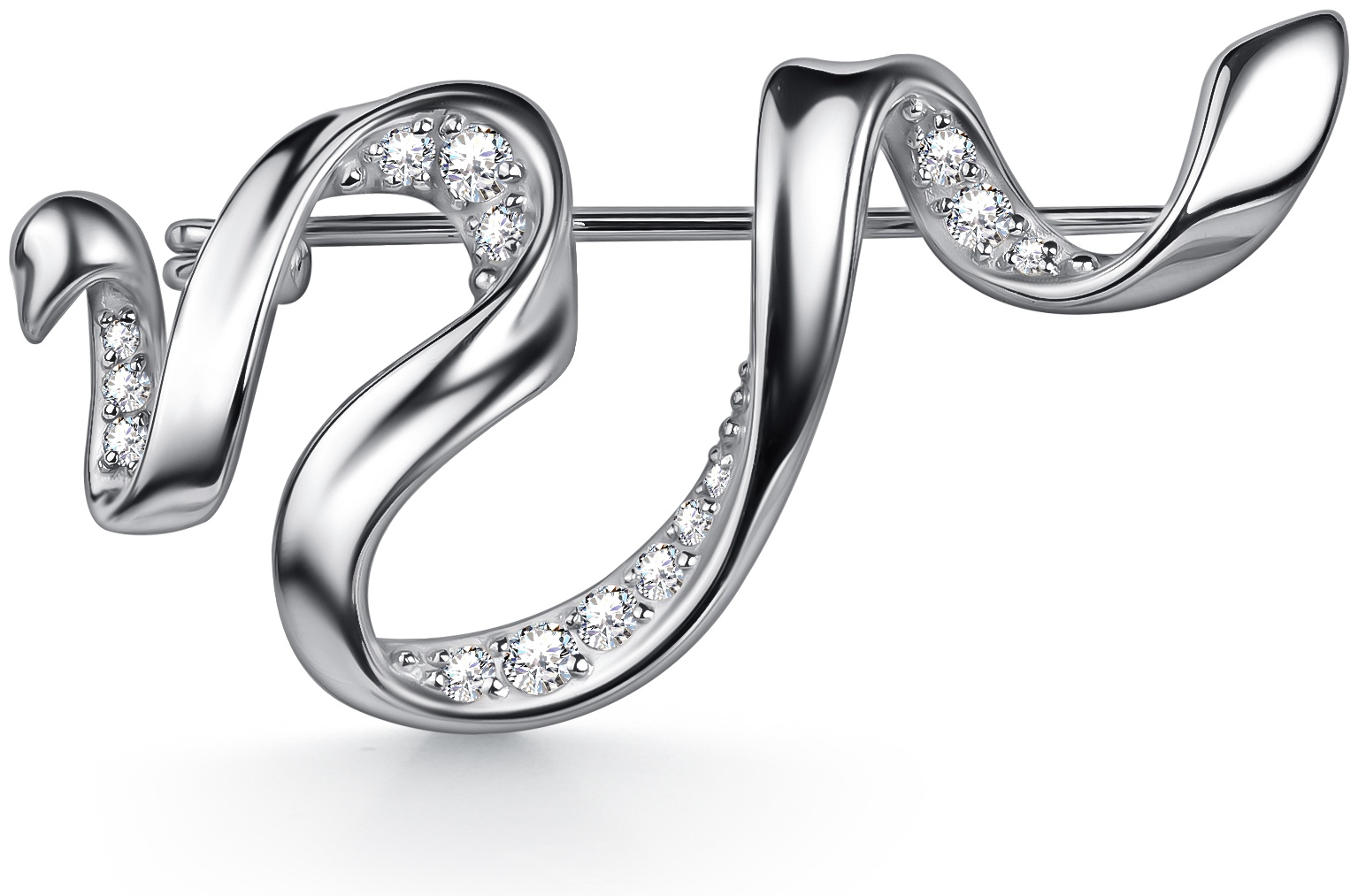 Брошь Miras Gold 04-5941/00КЦ-00 вес 3 г серебро, без вставок