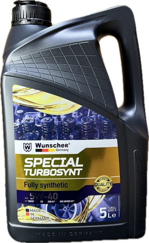 Синтетическое WUNSCHER Special Turbosynt 5W-40 4 л