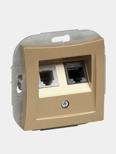 Компьютерная розетка (RJ45) 1000030271707, золотистый