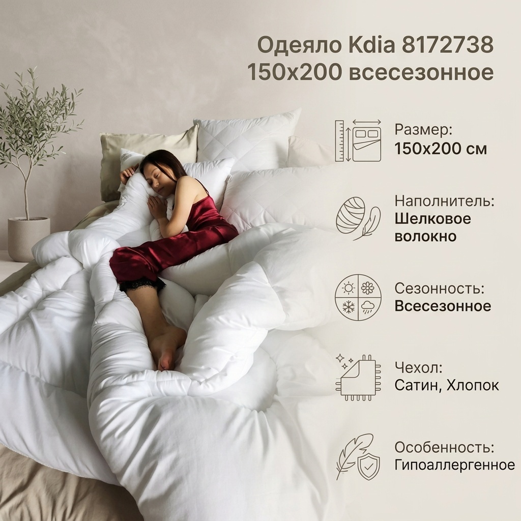 Одеяло Kdia 610278 150x200 всесезонное