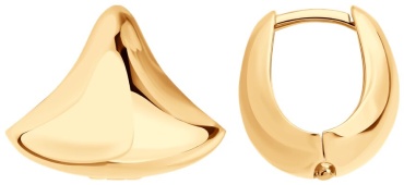 Серьги Diamant 7344718 вес 5.7855 г золото, без вставок