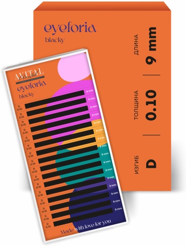 Eyeforia единичные D 0.10 мм черный 9 мм