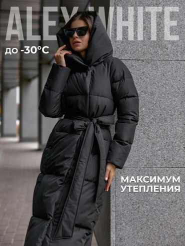 Пуховик Alex White черный