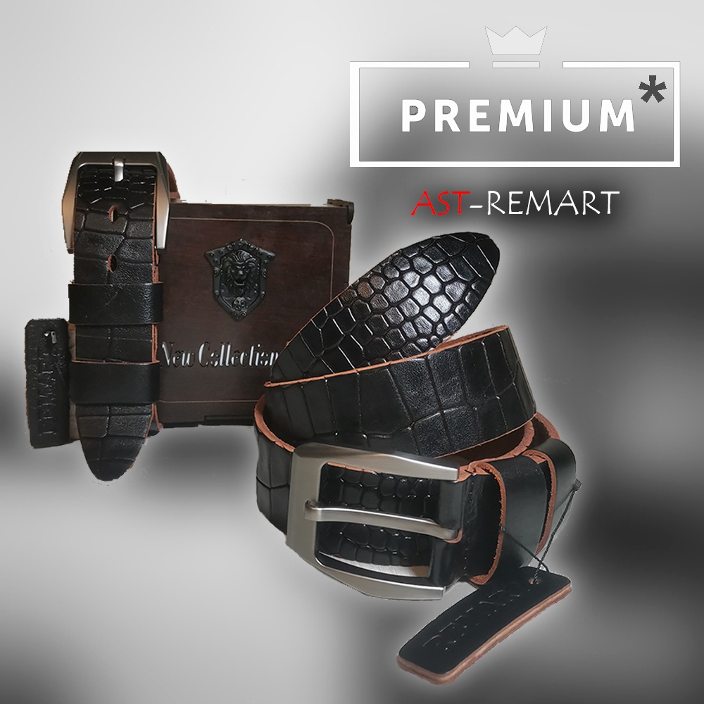 Ремень Remart натуральная кожа 130 см черный, коричневый