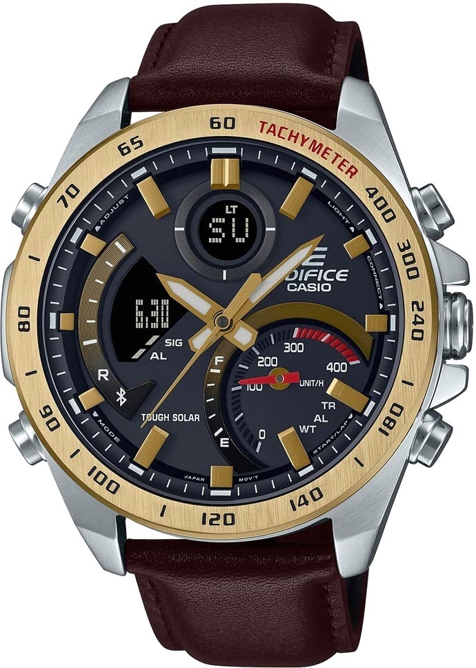 Кварцевые CASIO ECB-900GL-1ADR нержавеющая сталь